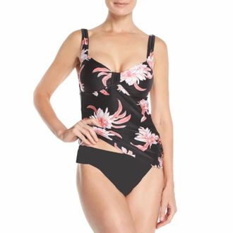 Seafolly Desert Flower Dd Tankini In Black