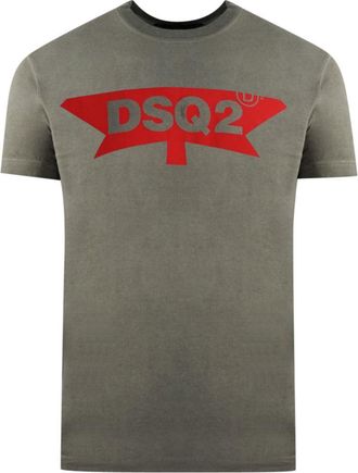 Dsquared2 DSquared2 Heren Vet Logo T-Shirt (Grijs)