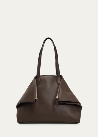 Aesther Ekme Fold Grain Leather Geometric Tote Bag