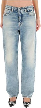 Diesel High-Waisted Wide-Leg Jeans - Dames - Regular Fit Jeans - Blauw - W26 - Denim - Jeans