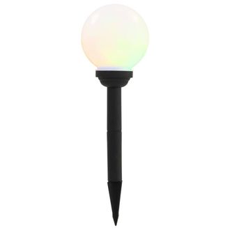 Berkfield Home Outdoor Solar Lamps 8 pcs LED Spherical 15 cm RGB in White