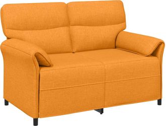 vidaXL Sof&aacute; De 2 Plazas 2 Plaza Amarillo Oscuro 138 X 83 X 95 Cm Tela Vidaxl