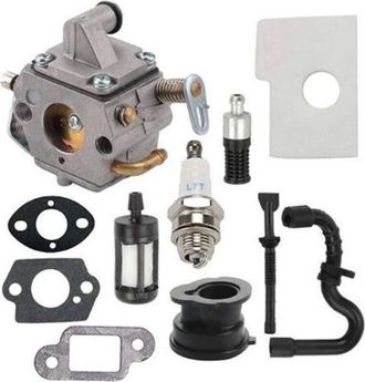 OEM Carburador Para Motosierra Stihl 017 018 Ms170 Ms180, Carburador Adefol Con Buj&iacute;a De Repuesto. Reemplaza A Zama C1q-s57 Y 1130-120-0603