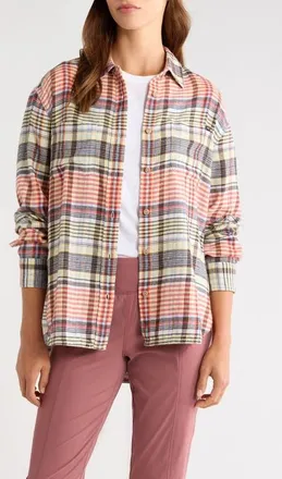 Prana Cabin Core Plaid Flannel Shirt in Multi Plaid at Nordstrom, Size X-Small