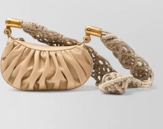 Balmain ebene mini leather shoulder bag
