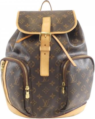 Louis Vuitton Monogram Marron Coated Canvas Backpack (Pre-Owned)