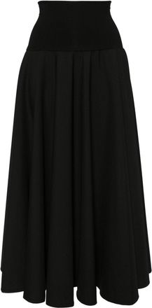 agnès b. Tabou skirt - women - Polyester/Wool - 40 - Black