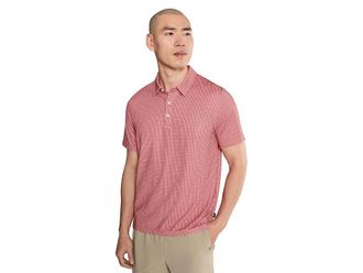 L.L.Bean Comfort Stretch Performance Party Polo Short Sleeve Print Mens Regular Mens Clothing Sienna Brick Buoy : 2XL, Polyester/Spandex