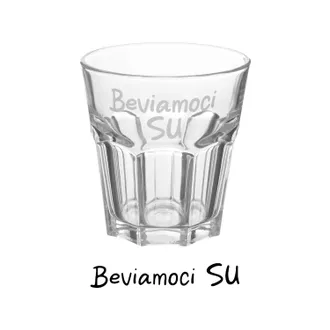 KASANOVA Bicchiere acqua vetro scritta Beviamoci su 290 ml