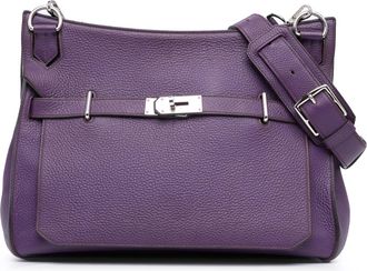 Herm&egrave;s Pre-owned Womens Picotin Lock Crossbody Bag - Purple Leather - One Size