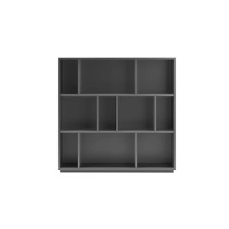 HERDASA Estanter&iacute;a Librer&iacute;a, Colecci&oacute;n Nack, Con 3 Niveles De Altura En Melamina Color Grafito