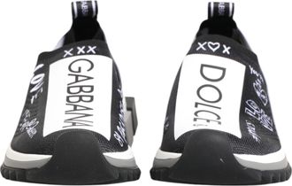 Dolce & Gabbana Black White Sorrento Low Top Sneakers Womens Shoes