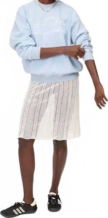 Clare Vivier Oversized Embroidered Sweatshirt In Heather Blue