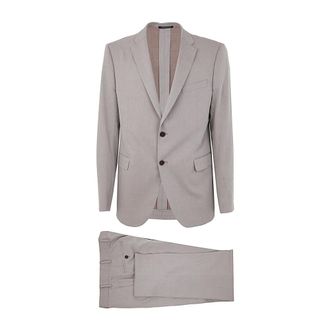 Emporio Armani Heren, Pakken, Beige, Maat: L Wol