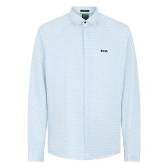 HUGO BOSS ST_Excurse L Shirt - Heren - Casual Overhemden - Blauw - XL - Katoen - Overhemden