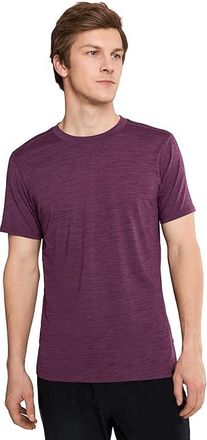 Brooks Luxe Short Sleeve Mens Clothing Heather Burgundy Blaze : 2XL, Polyester/Spandex