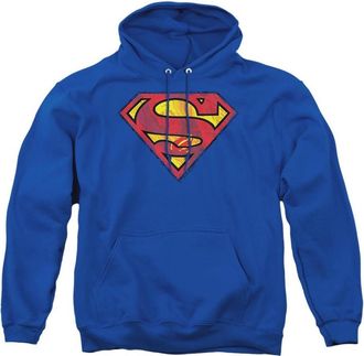 Gildan Superman Action Shield Adult Pull Over Hoodie / Hooded Sweatshirt
