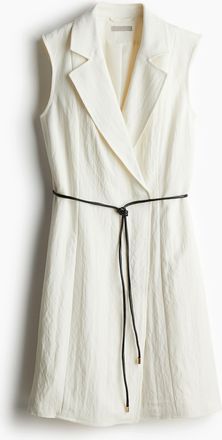 H&M Blazerkleid mit Bindegürtel - White