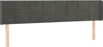 vidaXL Cabecero Con Led De Terciopelo Gris Oscuro 203x16x78/88 Cm Vidaxl