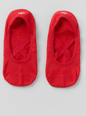 Alo | Womens Pivot Barre Socks in Bright Red, Size: Medium/Large