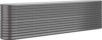vidaXL Vidaxl - Jardinera Arriate Acero Galvanizado Antracita 260x40x68 Cm