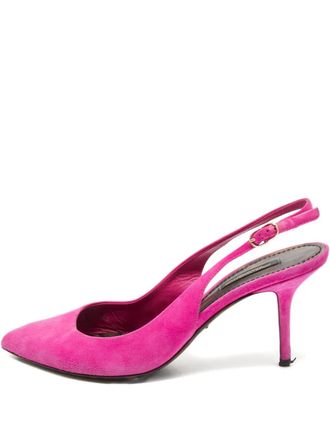 Dolce & Gabbana 80mm pointed-toe slingback heeled pumps - Pink