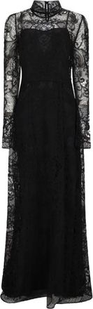 Dior Combi Dentelle Baroque Jurk - Dames - Maxi kleedjes - Zwart - L - Kleedjes