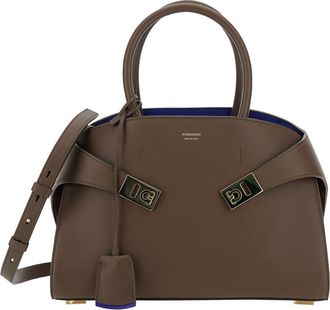Ferragamo Brown Hug bicolor Satchel