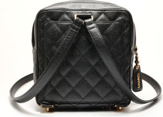 Chanel Black Grained Calfskin Backpack (Pre-Owned)