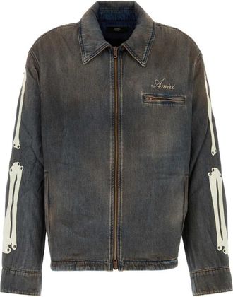 Amiri Blue Shirt Collar Denim Jacket