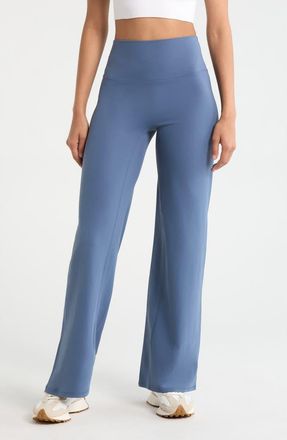 Zella Zen High Waist Straight Leg Pants in Blue Vintage at Nordstrom, Size Xx-Large