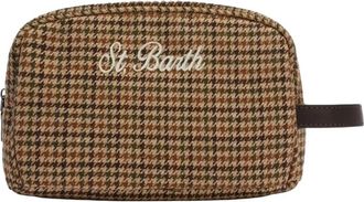 MC2 Saint Barth Westwood Wool Reistas - unisex - Toilettassen - Bruin - ONE Size - Wol - Tassen