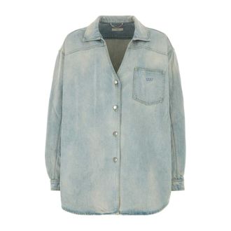 1989 STUDIO Denim Shirts, male, Blue, Size: L Denim Overshirt