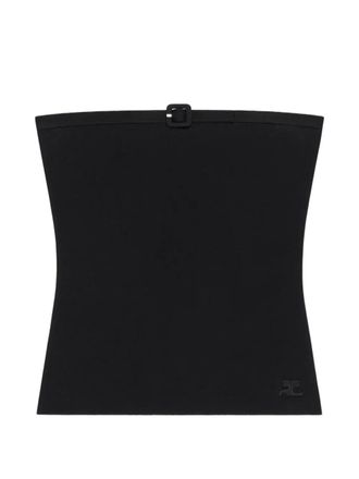 Courr&egrave;ges Buckle Knit Bustier Top