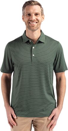 Cutter & Buck Forge Eco Fine Line Stripe Stretch Recycled Mens Polo