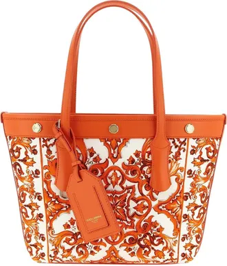 Dolce & Gabbana Orange Atene Small Tote