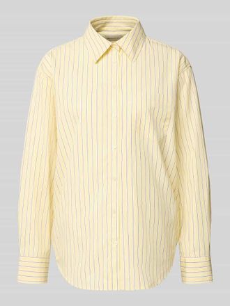GANT Relaxed Fit Bluse mit Brusttasche in Pastellgelb, Gr&ouml;&szlig;e 34
