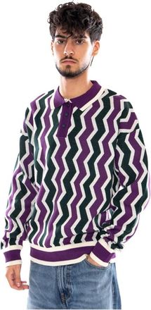 Dolly Noire Chevron Poloshirt Trui - Heren - Polos - Veelkleurig - XL - Katoen - Tops