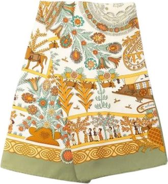 Herm&egrave;s Pre-owned Decoupages Sjaal - Dames - Vintage Accessoires - Veelkleurig - ONE Size - Vintage