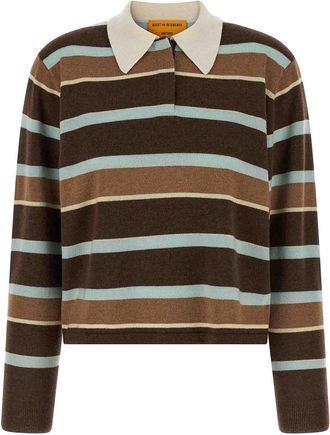 Guest In Residence Cropped Stripe Rugby Sweater