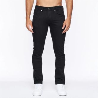 Crosshatch Heren Buraca Slim Jeans (Massief zwart)