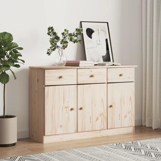 vidaXL Vidaxl - Aparador Alta Madera Maciza De Pino 112x35x73 Cm