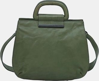 Aunts & Uncles Womens Top Handle Large Moon Bag with Logo - Green - Size: ONE size