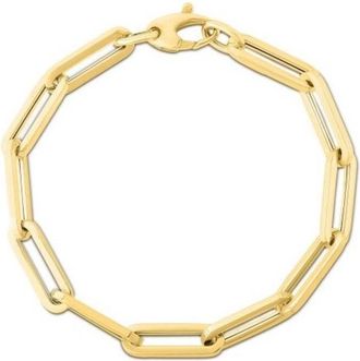 Tresorra 14K Yellow Gold Paperclip Chain Bracelet
