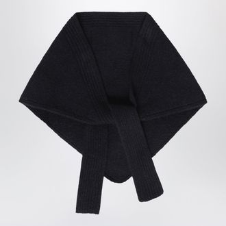 Jacquemus Black Gros Grain scarf in alpaca blend