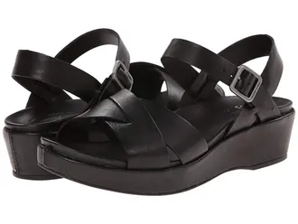 Kork-ease Myrna 2.0 Womens Wedge Shoes Black F/G : 10 M, Leather