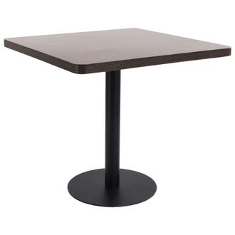 vidaXL Mesa Bistr&oacute; Mdf Marr&oacute;n Oscuro 80x80 Cm Vidaxl