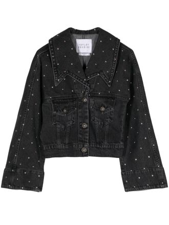 Hayley Menzies Giacca denim con borchie - Nero