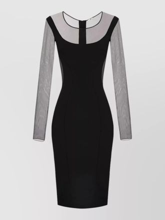 Elisabetta Franchi fitted knee length dress silk blend mesh