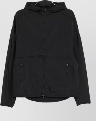 Yohji Yamamoto nylon hooded jacket elasticated cuffs hem